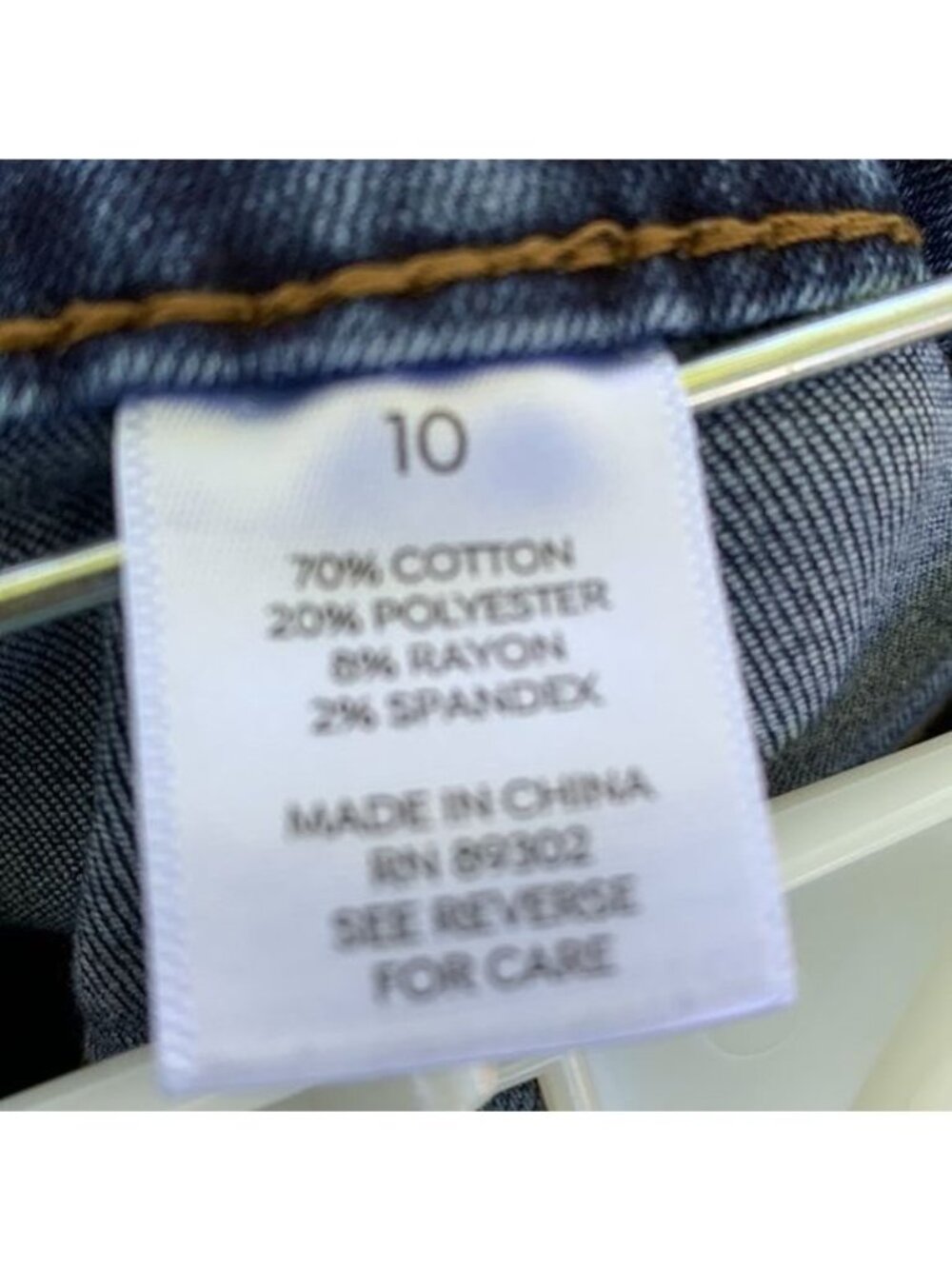 Westport Womens Pull-On Denim Jeans Size 10 Stretch Waistband Dark Wash - Picture 3 of 11